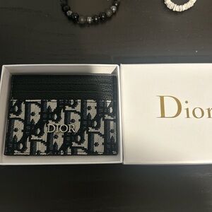 Dior Monogram Black and White Card Holder